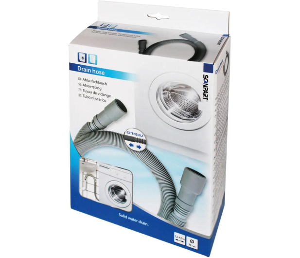 SCANPART Wąż odpływowy do pralki/zmywarki elastyczny 1,2-4m - 1405992 - zdjęcie 2